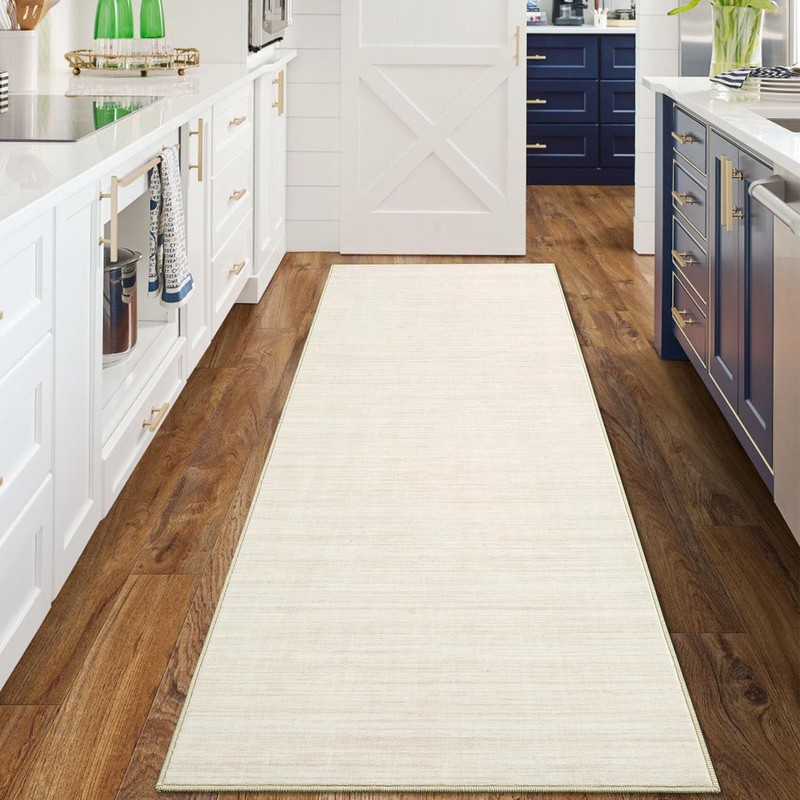 Washable Runner Rug 2x6 Modern Solid Color Kitchen Runner Mat Minimalist Plai... gallery