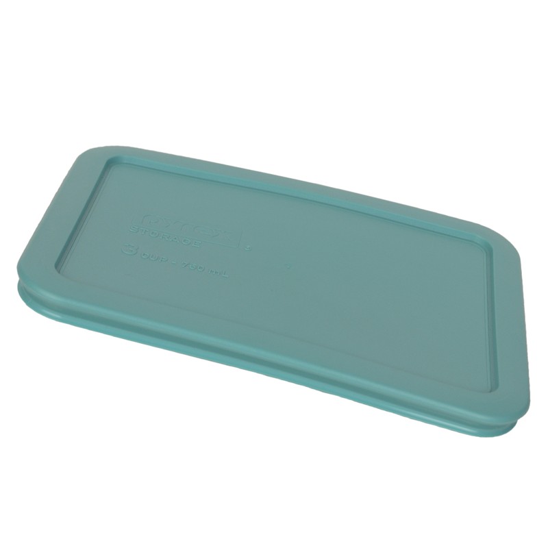 Pyrex 7210-PC Turquoise Rectangle 3 Cup Storage Lid Cover 2PK for Glass Dish gallery