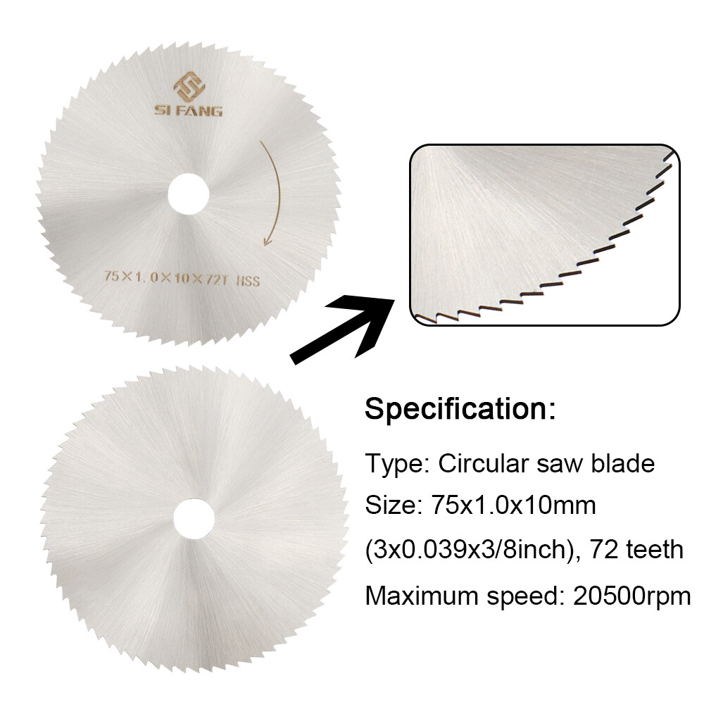 2Pack 72T 75mm 3" Circular Cut-Off Wheel Cutting Discs Wood Metal Cutting Tools gallery