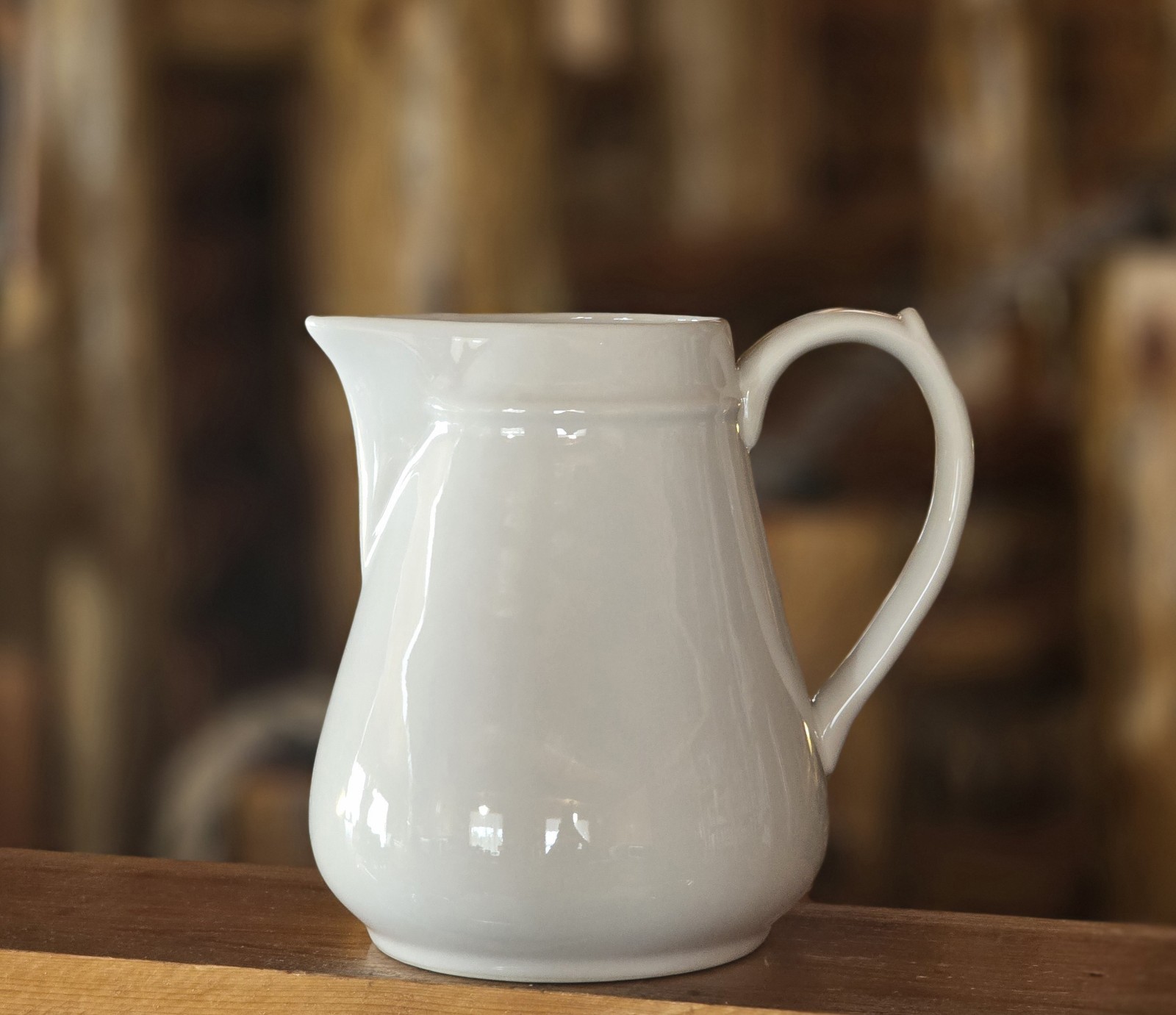 Creative Co-op Classic French White Pitcher Stoneware Ellegant Collector gallery