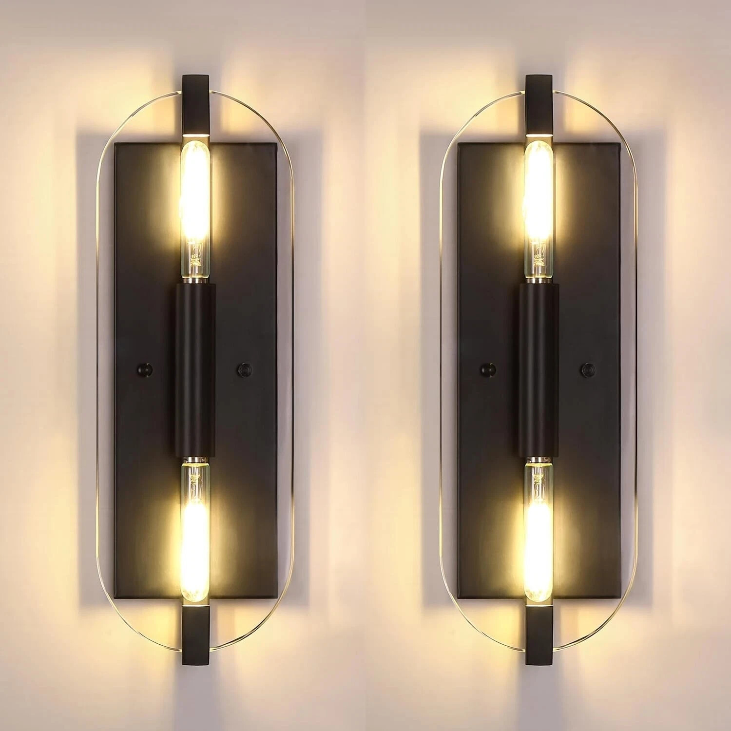 2 Light Crystal Bathroom Wall Sconce Modern Concise Style Wall Light Fixture gallery