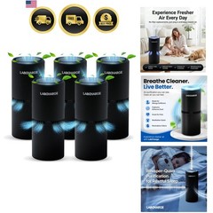 Small Ionic Air Purifier for Home & Bedroom – Silent HEPA Filter – Covers 250…