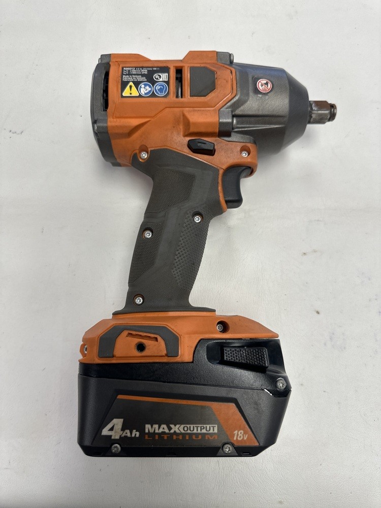 RIDGID R86012 18V Brushless 1/2” Impact Wrench 650 Ft-Lbs W/ 4AH BATTERY gallery