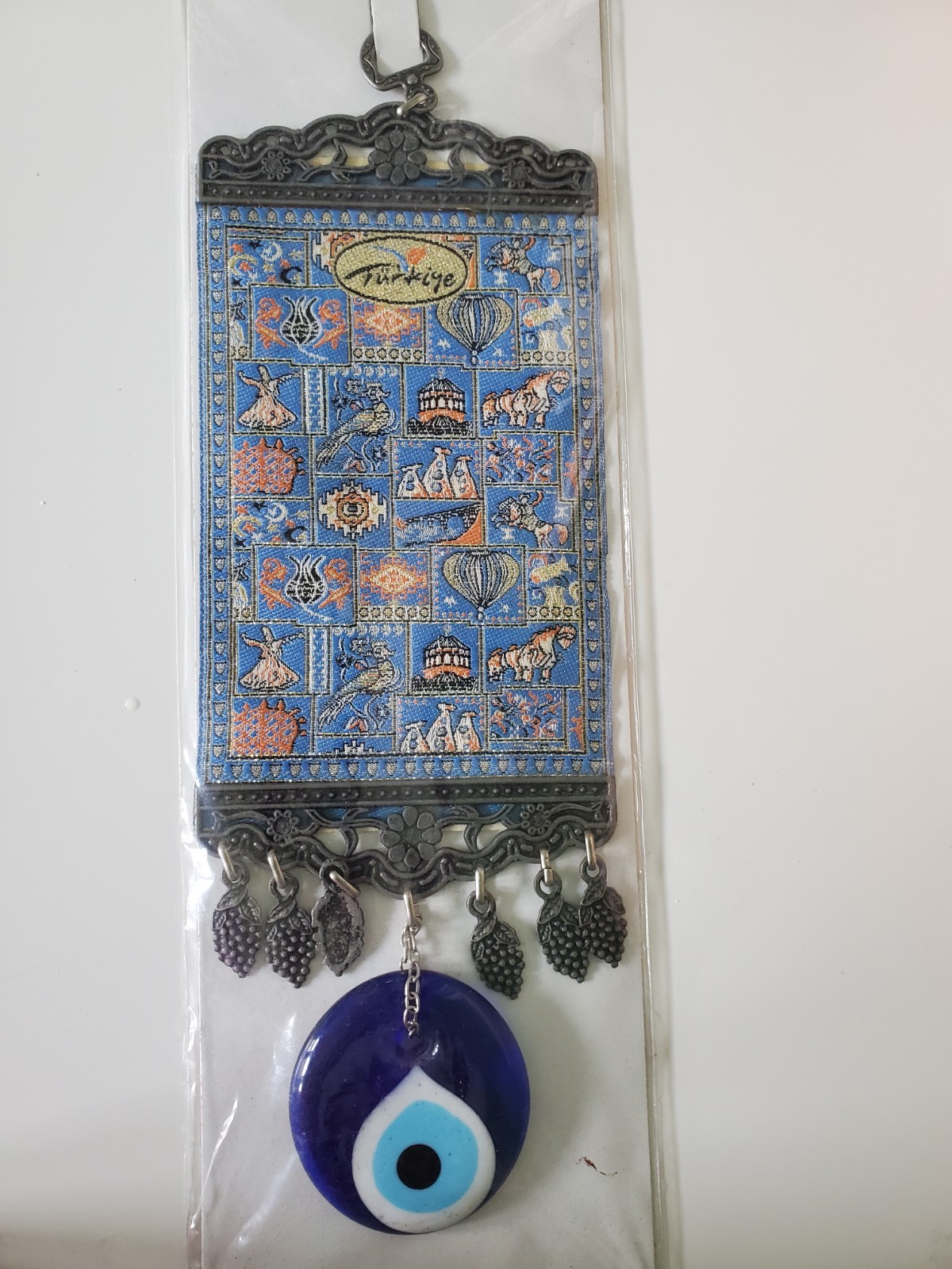 Turkiye Carpet Wall Hanging - Evil Eye - Nazar Alloy gallery