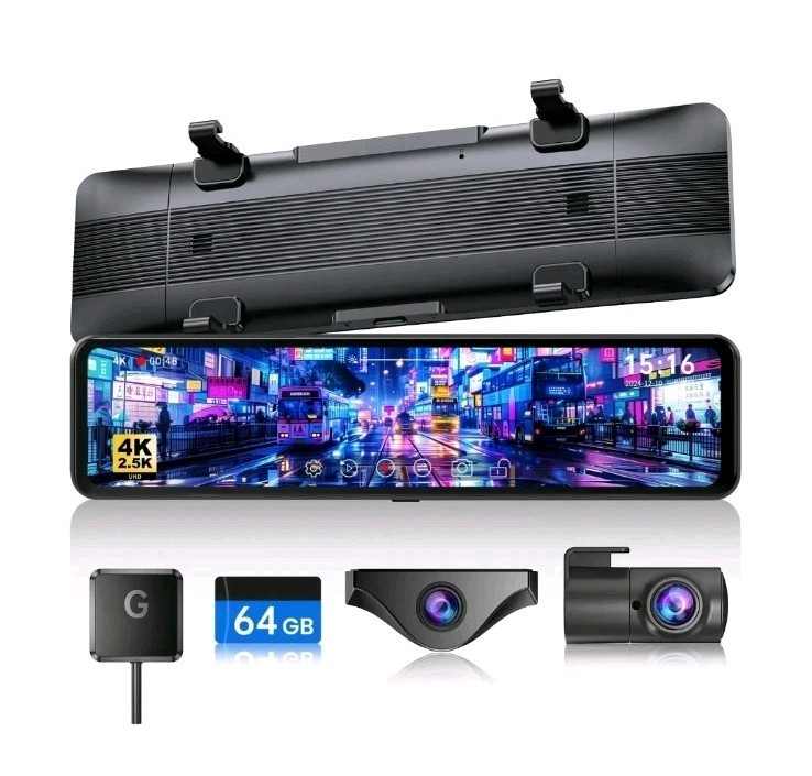 JOMISE T860+ Mirror Dash Cam 4K Front and 2.5K Rear, Detached Front Camera fo... gallery