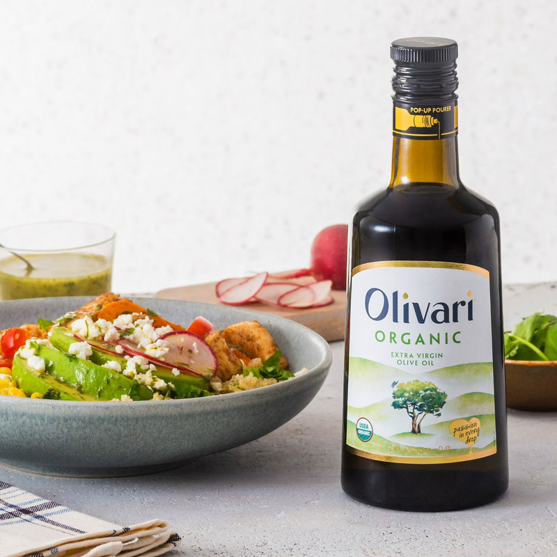 (2 pack) Olivari Organic Extra Virgin Olive Oil, 17 fl oz Glass Bottle gallery