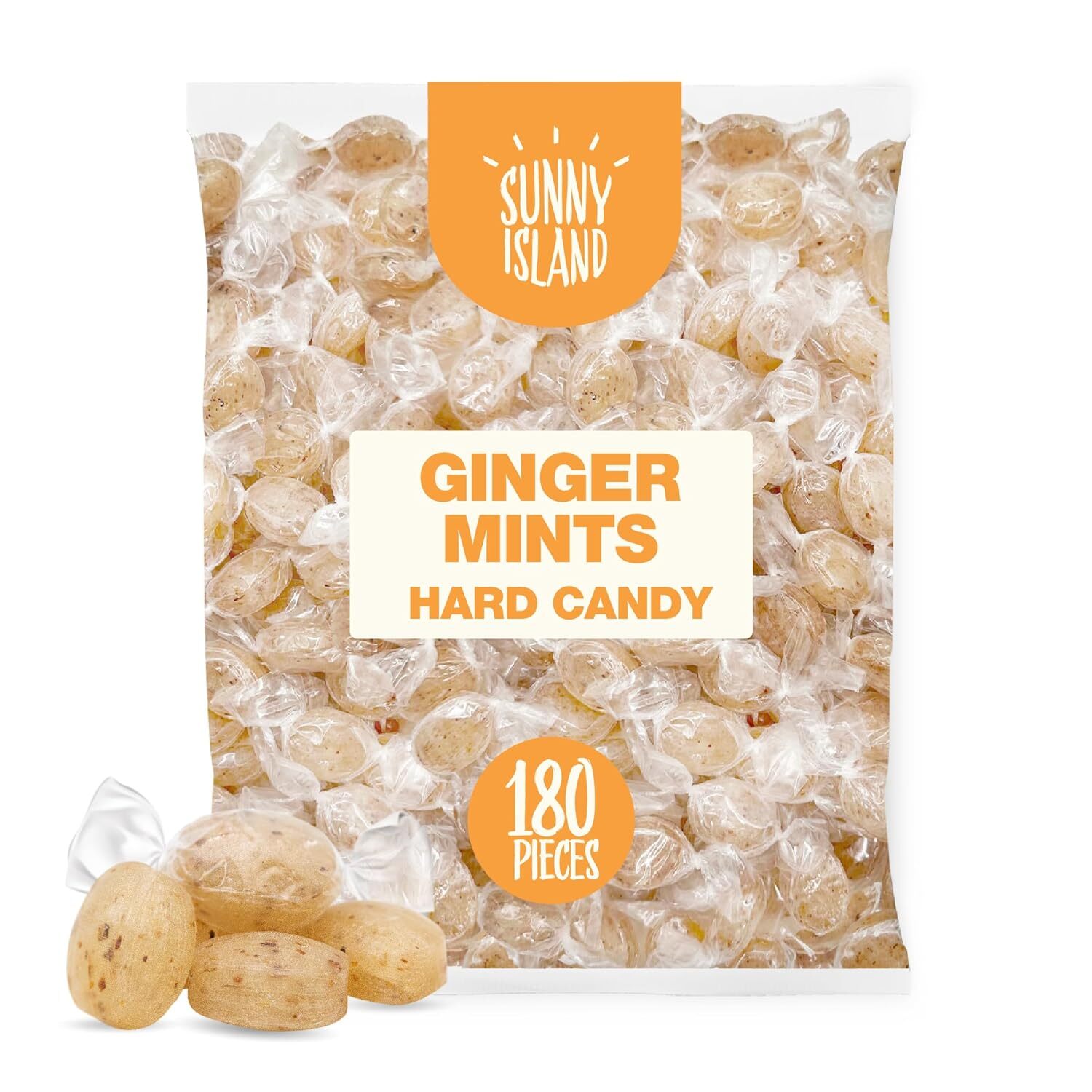 Ginger Mints Hard Candy, 2-Pound Bag (About 180 Pieces) gallery
