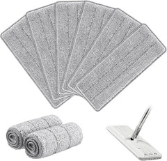 Flat Mop Head Replacement Pads Compatible with Joy-Moop Mop and Bucket Set, Reus