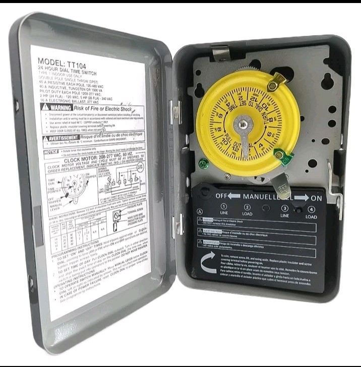 Intermatic T104 24 Hour Mechanical Time Switch 208-277VAC 40A gallery