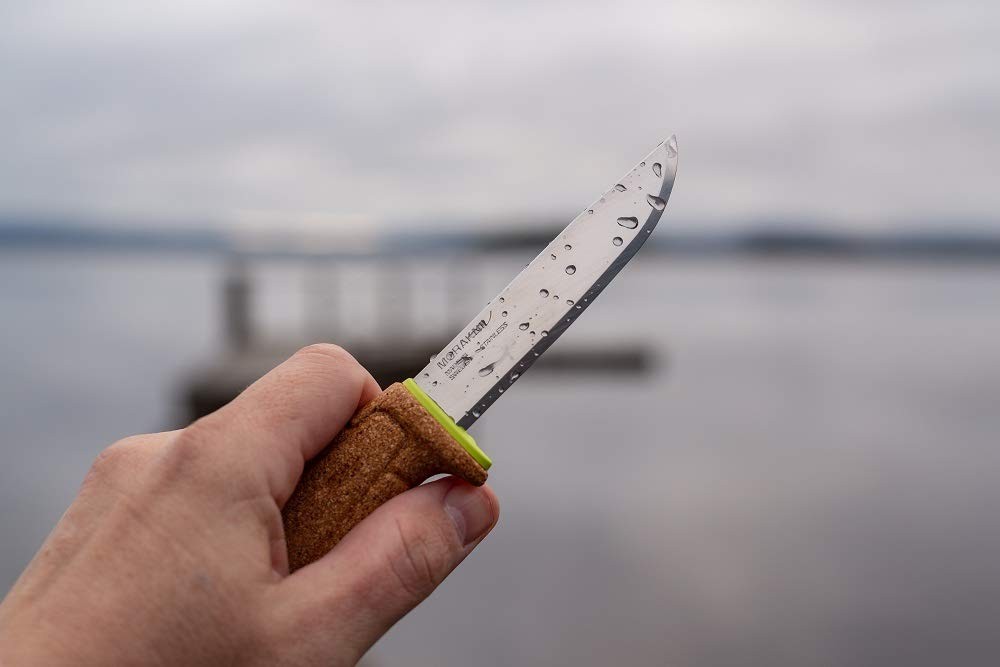 Morakniv Floating Fixed-Blade Fine Edged Stainless Steel Knife Green 13686 NEW gallery