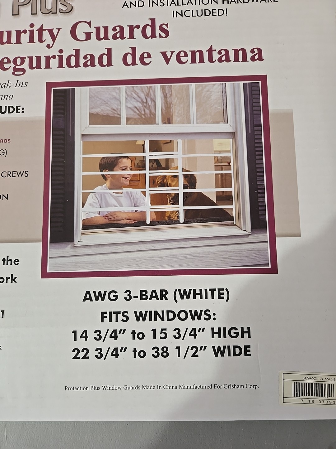 Protection Plus AWG 3-Bar Window Guard In White N5 gallery