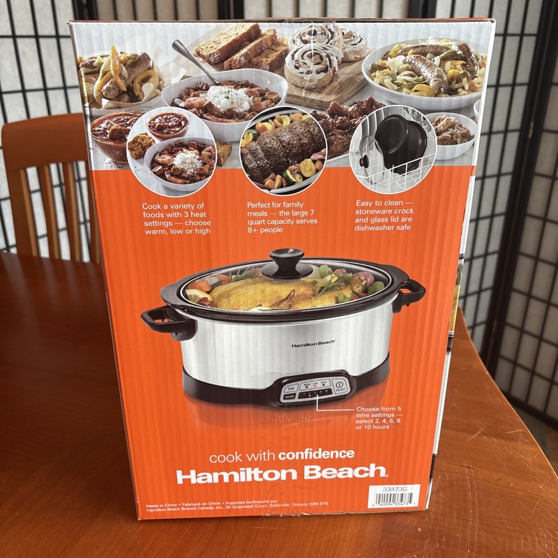 Hamilton Beach - 33473G - 7 Quart Programmable Slow Cooker - BRAND NEW gallery
