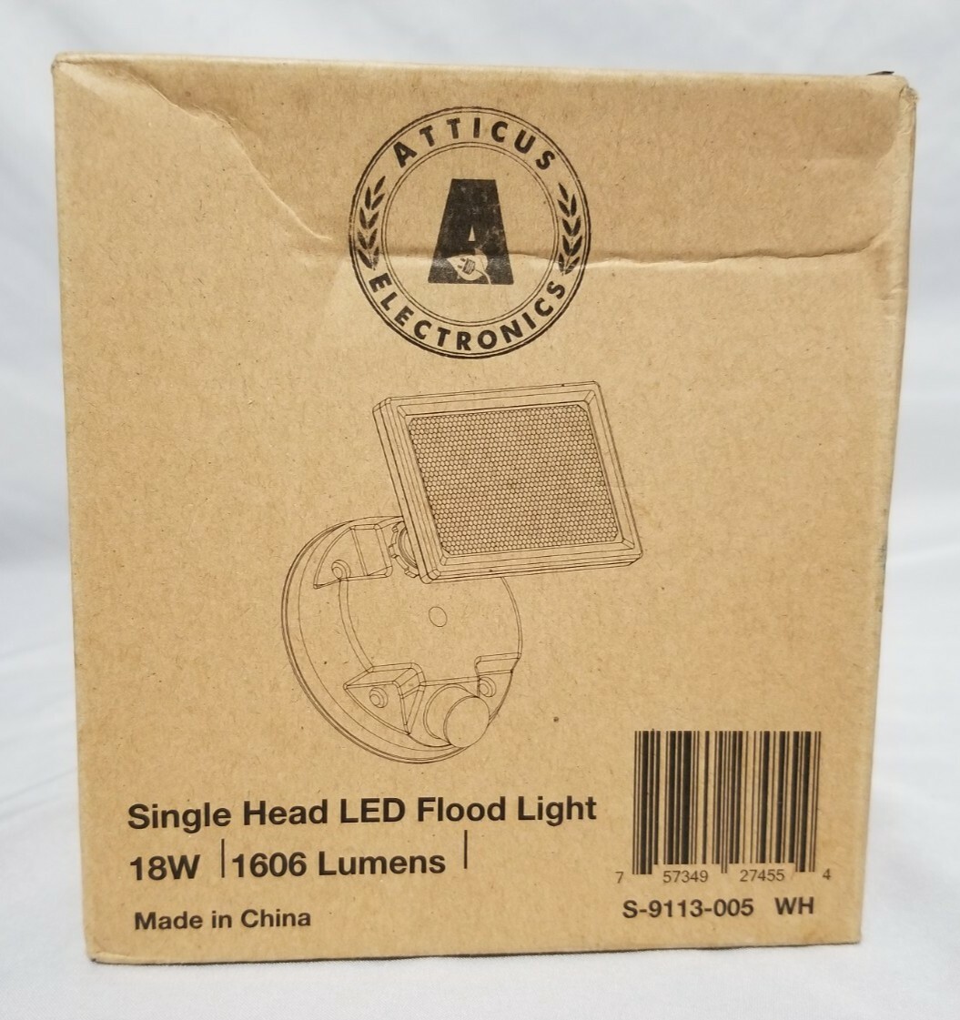 Atticus Electronics Single Head LED Flood Light, 18W, 1606 Lumens, New gallery