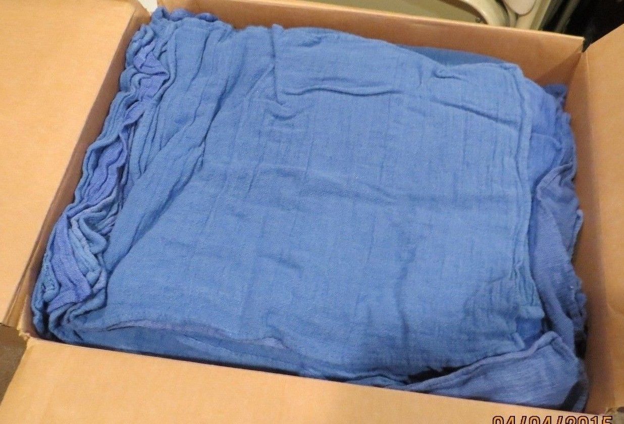 6pc Pre-washed HUCK TOWELS GLASS CLEAN JANITORIAL LINTLESS FREE SURGICAL DETAIL gallery