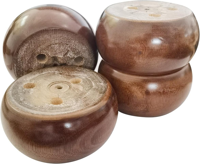 2 Inch High Wooden Sofa/Bed Riser Round Shaped Wood Furniture Legs/Couch Legs... gallery