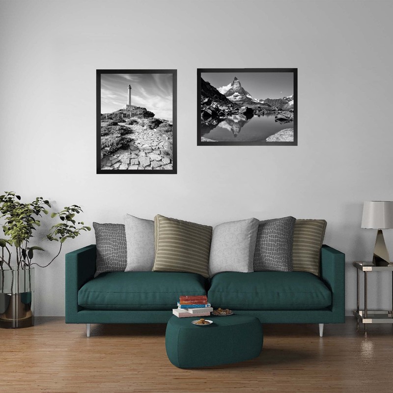 FrameWorks 16” x 20” 2-Pack Black Back-Loading Wooden Poster Frame with gallery