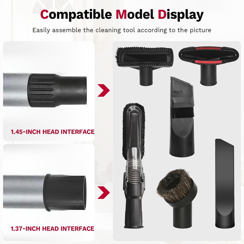 Universal Vacuum Attachments & Brushes, 8Piece Small Portable Shop Vac Access... gallery