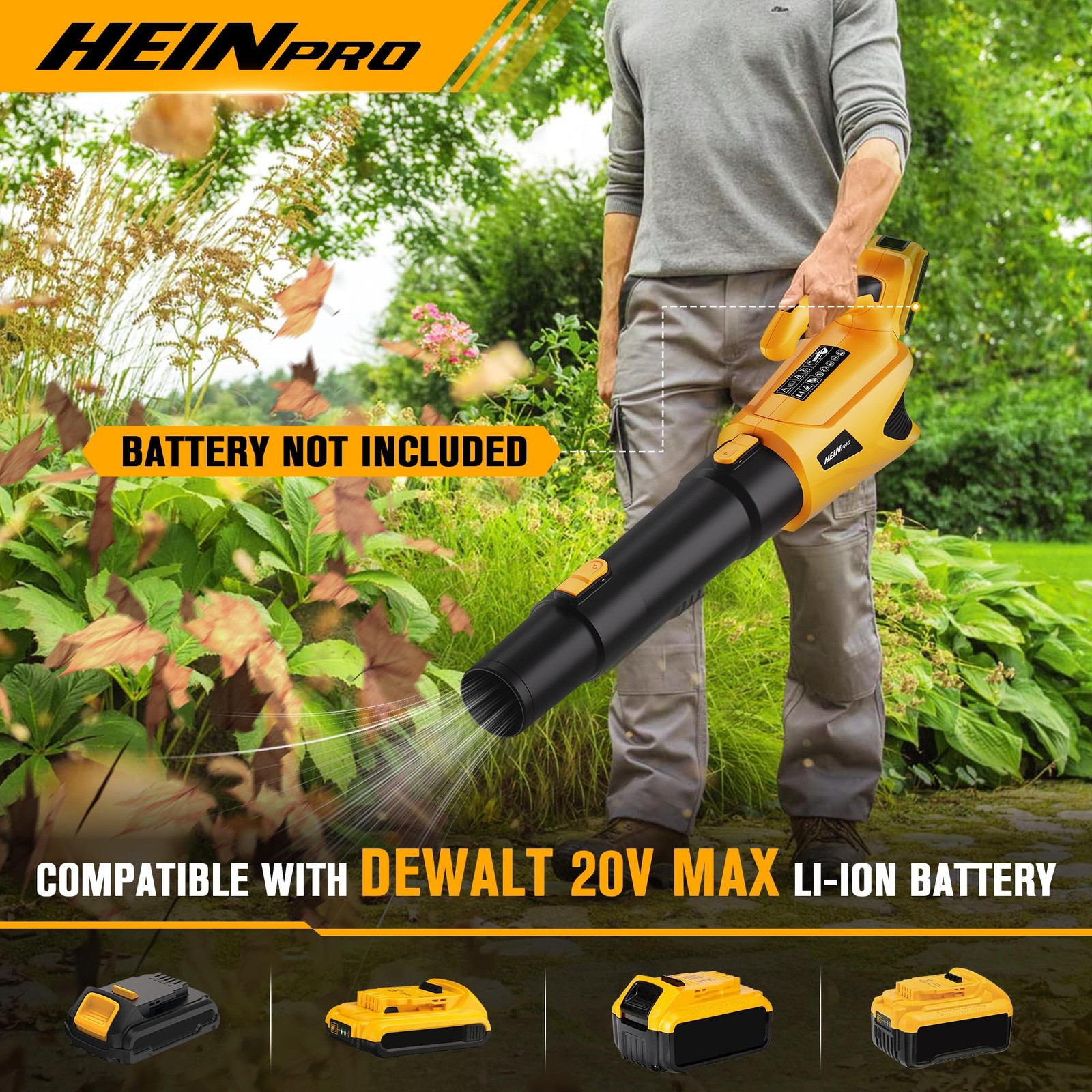 Cordless Leaf Blower Compatible with Dewalt 20V Max Battery, 500CFM/150MPH El... gallery