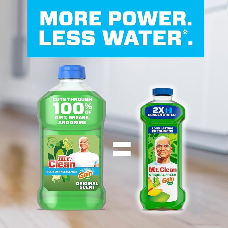 Mr. Clean 2X Concentrated Multi Surface Cleaner with Gain Original Scent 41 oz gallery