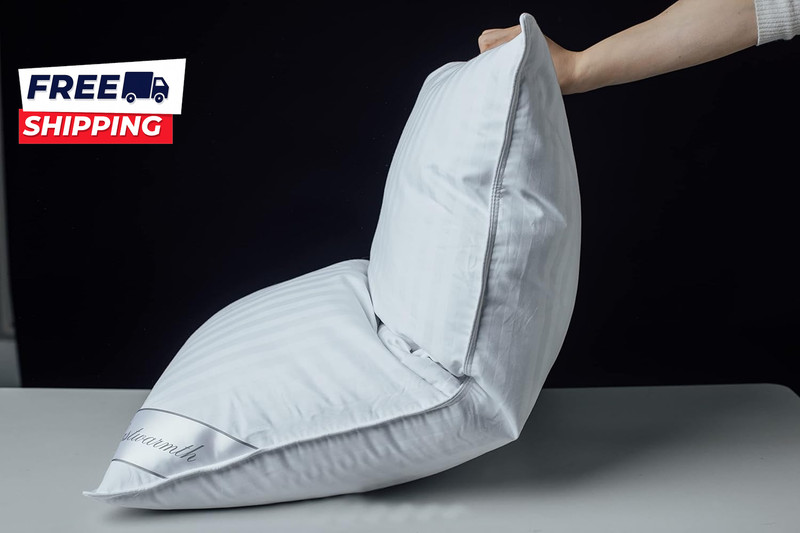 Goose down Feather Soft Pillows One Pillow 100% Cotton Supportive Bed Pillow gallery