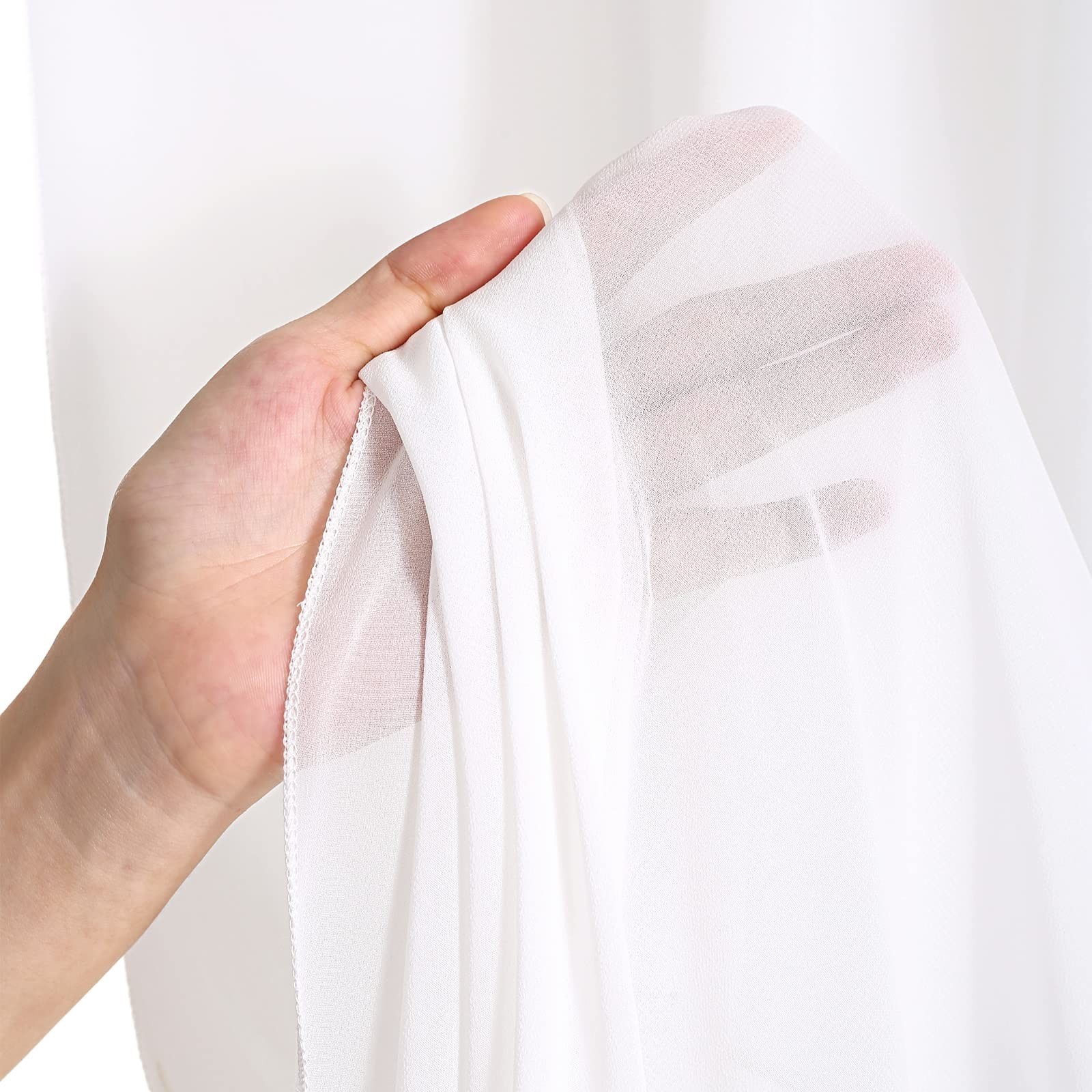 MoKoHouse Wedding Arch Draping Fabric Decorations: 1 Panel White Sheer Curtai... gallery
