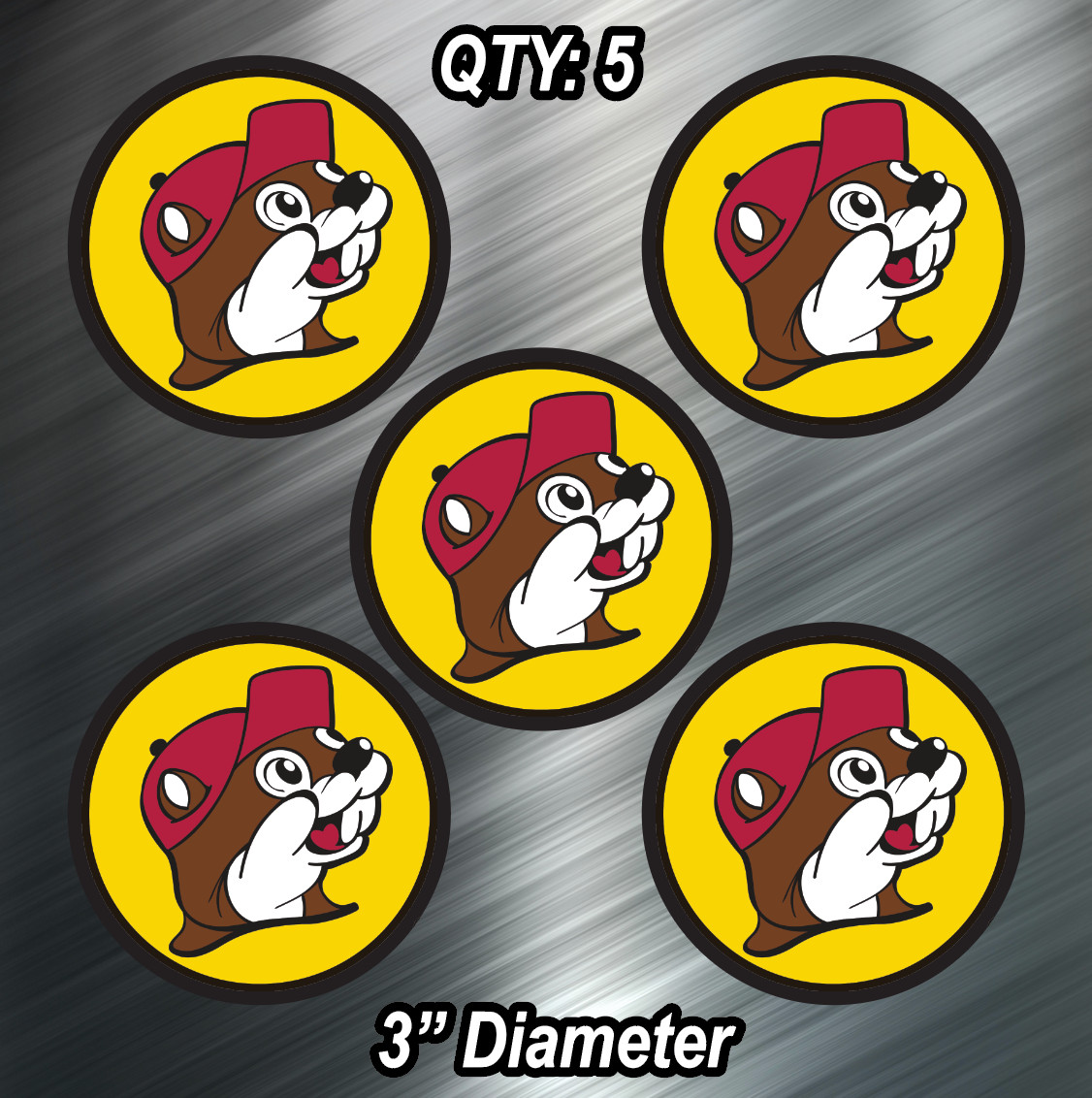 (5) FIVE Bucees Buc-ees Vinyl Decal Sticker For Car Laptop Skateboard BRAND NEW gallery