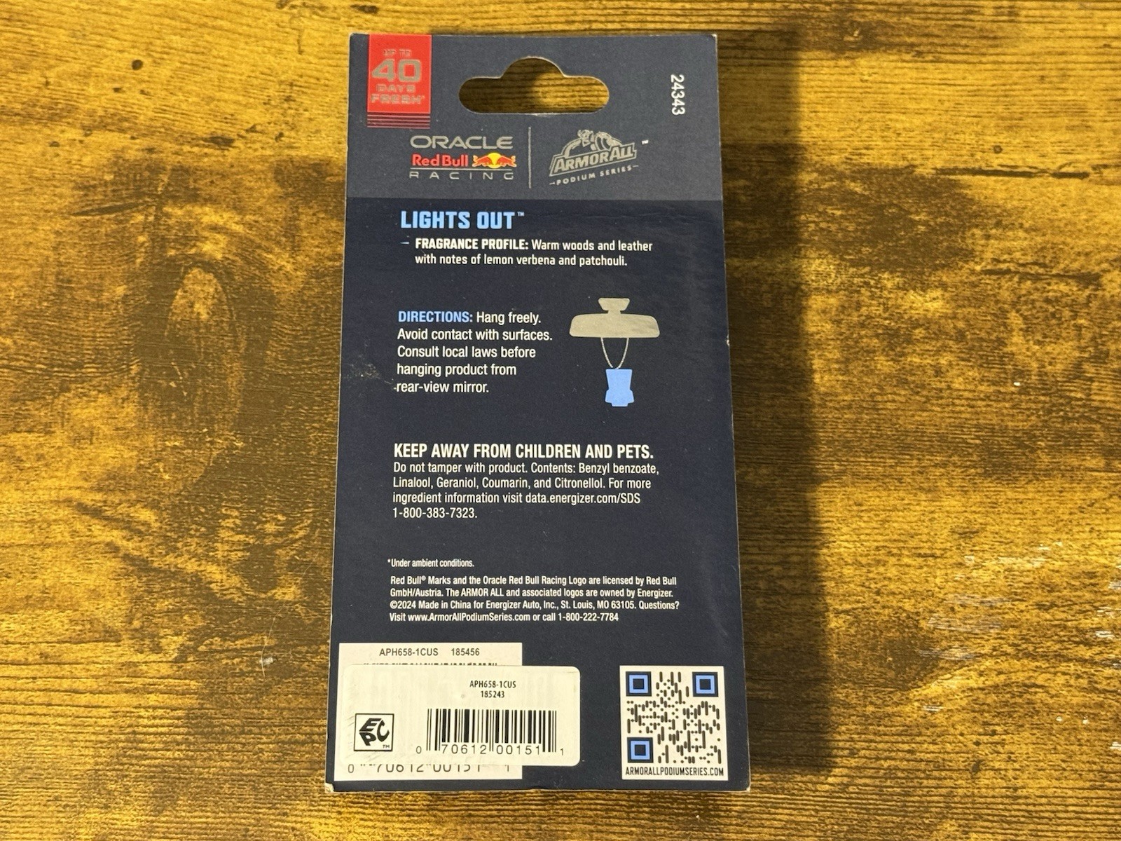 Oracle Red Bull Racing "Lights Out" Armor All Podium Series Air Freshener gallery