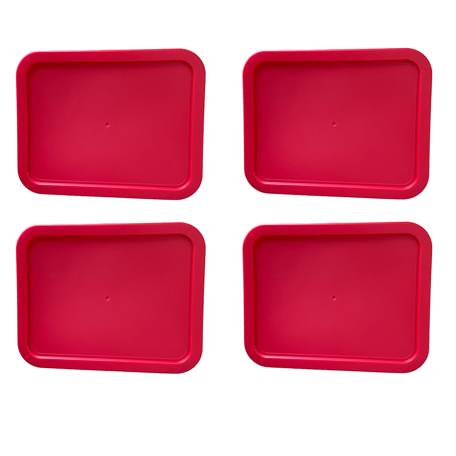 Replacement Lid for 6-CUP Pyrex Cover Rectangle (6.75" x 8.75") RED (4-Pack) gallery