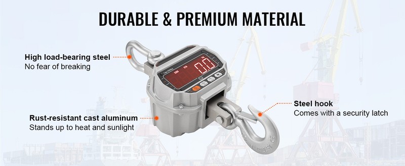 Electronic Crane Scale, Rechargeable, 3 Ton (5000KG/10T), with Remote Control gallery