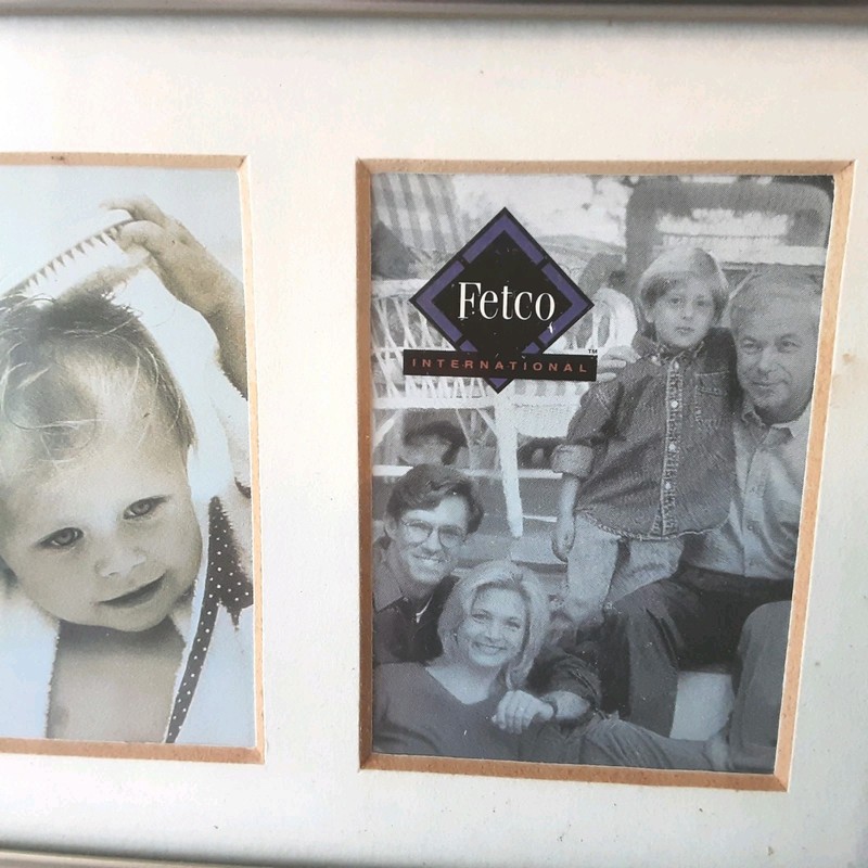 FETCO Pewter Panoramic Picture Frame 4x10 Multiple 4 Photos Matte Silver Tone gallery