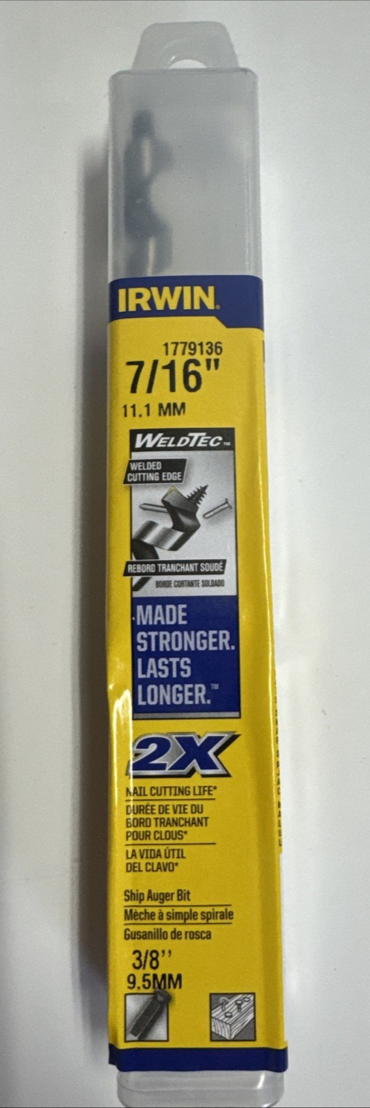 Irwin Weldtec Ship Auger 7/16 X 7.5 1779136 MADE IN BRAZIL gallery