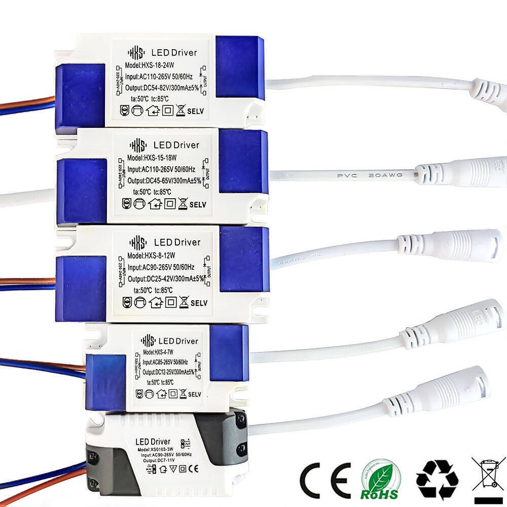 led driver constant current 12v 3w 18w 24v 24w 300ma 36w 7w 8-12w dc transformer