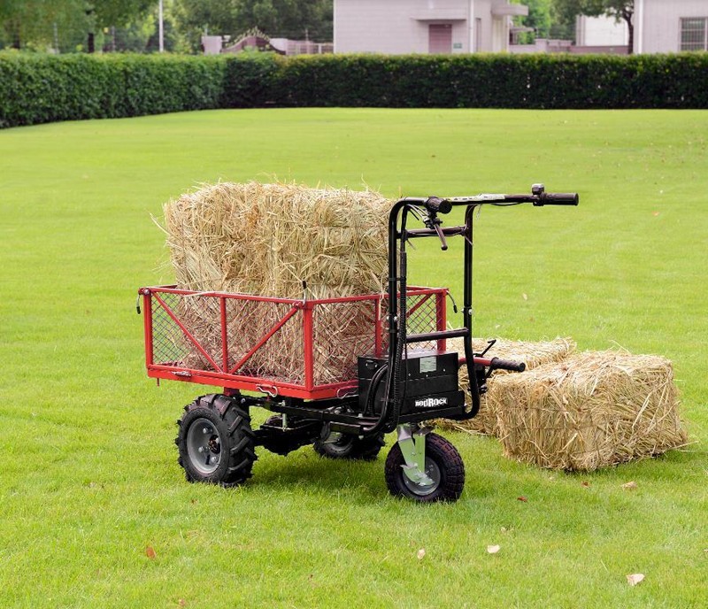 Wheelbarrow Utility Electric Powered Cart 500W Capacity 1000lbs for Yard Work gallery