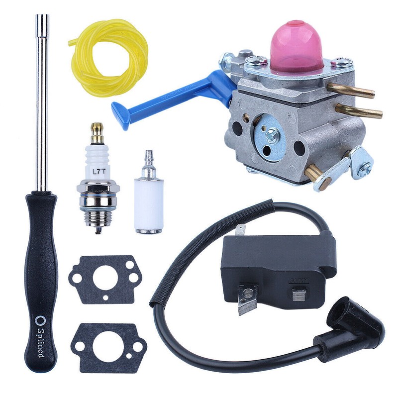 Ignition Coil Carburetor Kit For Husqvarna 124L 125L 125LD 128CD 128LD 128LDX gallery