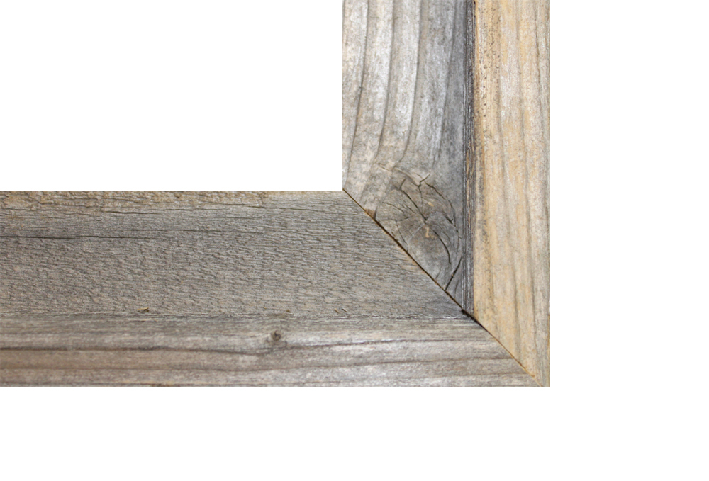 24x36–2" Wide Signature Reclaimed Rustic Barn Wood Open Frame No Glass or Back gallery