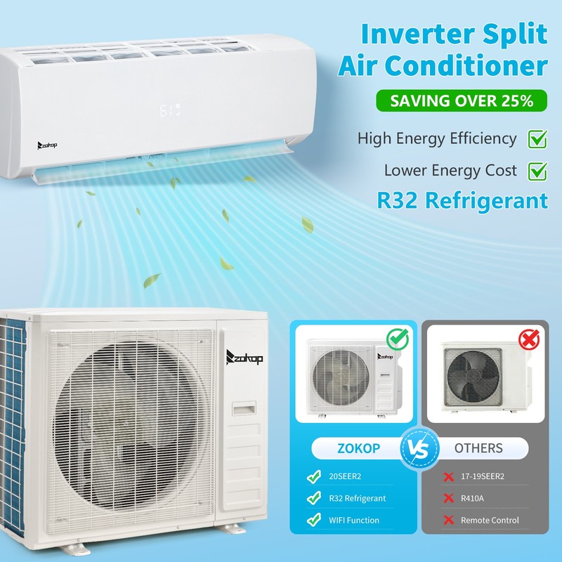 4 Zone Mini Split 38000BTU Quad Zone Mini Split Air Conditioner 4 x 25Ft Copper gallery