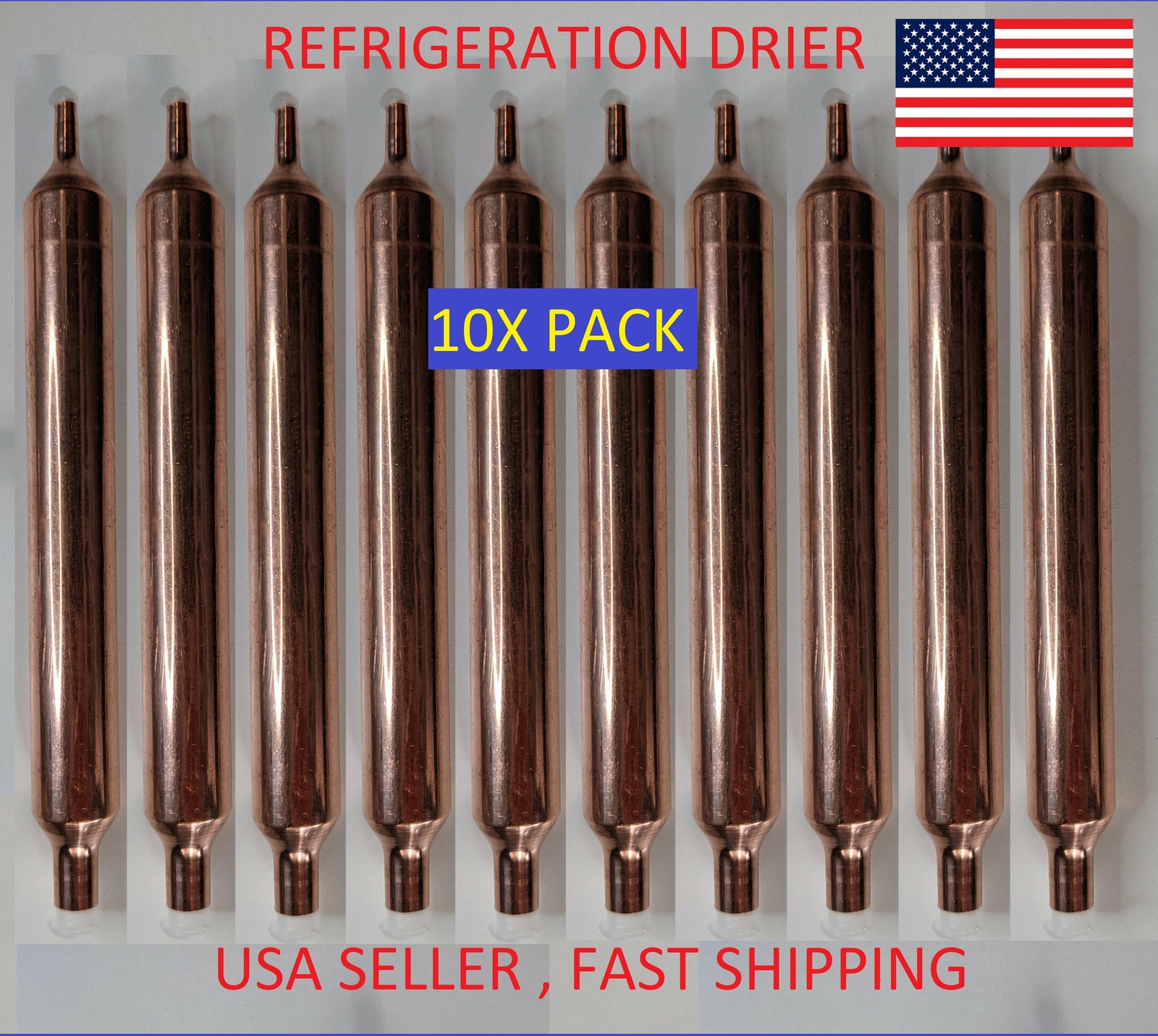10x Freezer Fridge A/C Refrigeration Copper Filter Dryer 10G 1/4" to Capillary gallery