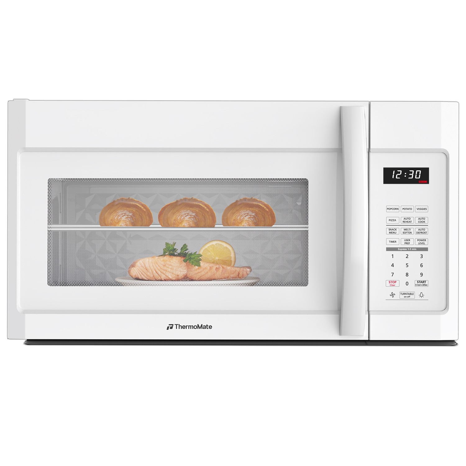 1.9 Cu. Ft. Over-the-Range Microwave Oven Range Hood Combo 400CFM Sensor Cooking gallery