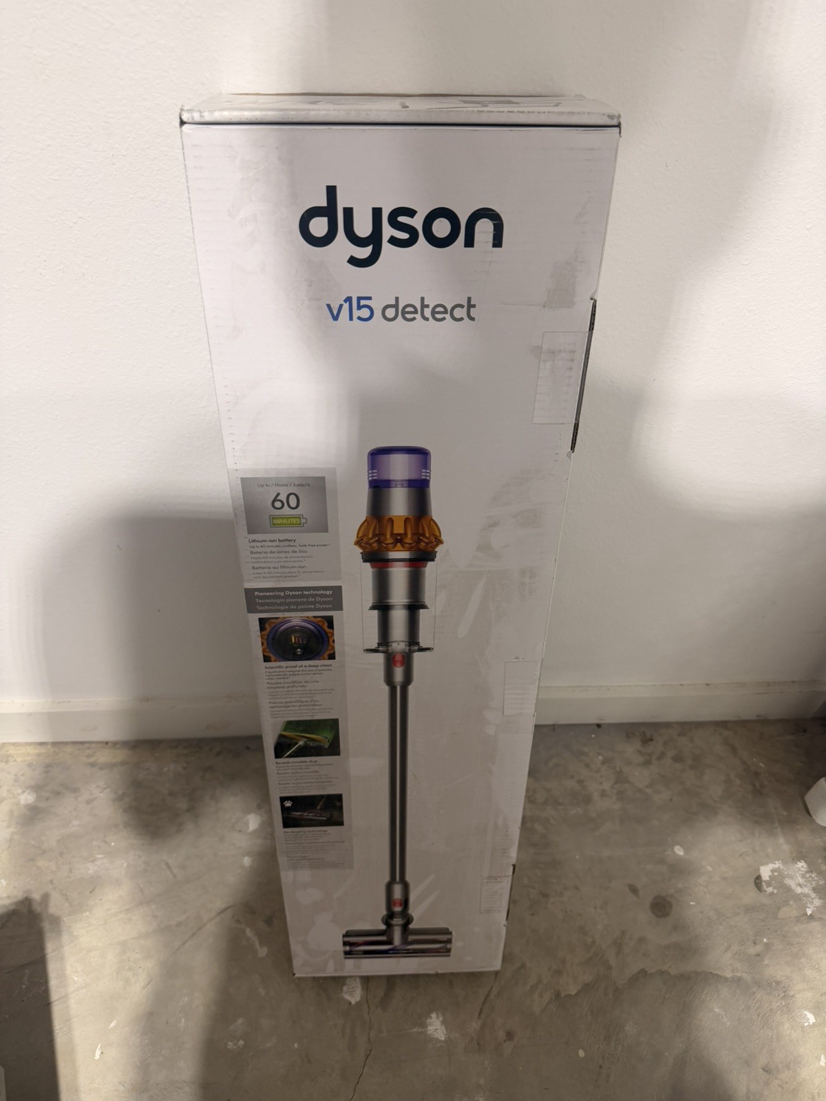 Dyson V15 Detect Total Clean Extra Cordless Vacuum - Yellow/Nickel gallery