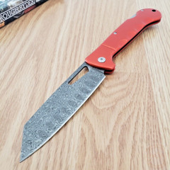 Rough Ryder Sous Chef Folding Knife 4.5″ Damascus Steel Blade Aluminum Handle