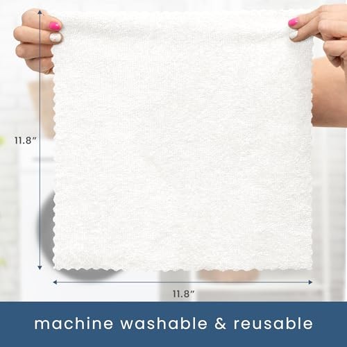 Microfiber Cleaning Cloths with Box, Two 50pk Boxes, Bulk Towels White 2 Box gallery