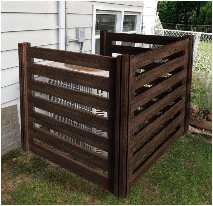 Air Conditioner Fence Wood Composter Bin 3 Panels 48 "L x 48 "W x 36 "H Panels gallery