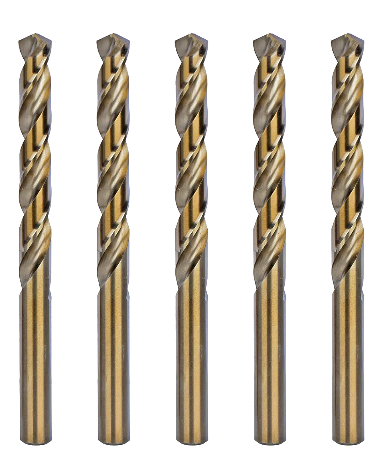 HSS Cobalt Drill Bits 5Pcs 31/64 In. M35 Jobber Length Twist Steel Metal Drills gallery