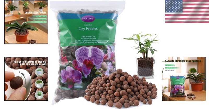 Decorative and Functional 2LBS Clay Pebbles, Perfect for Aquaponics & Gardens gallery