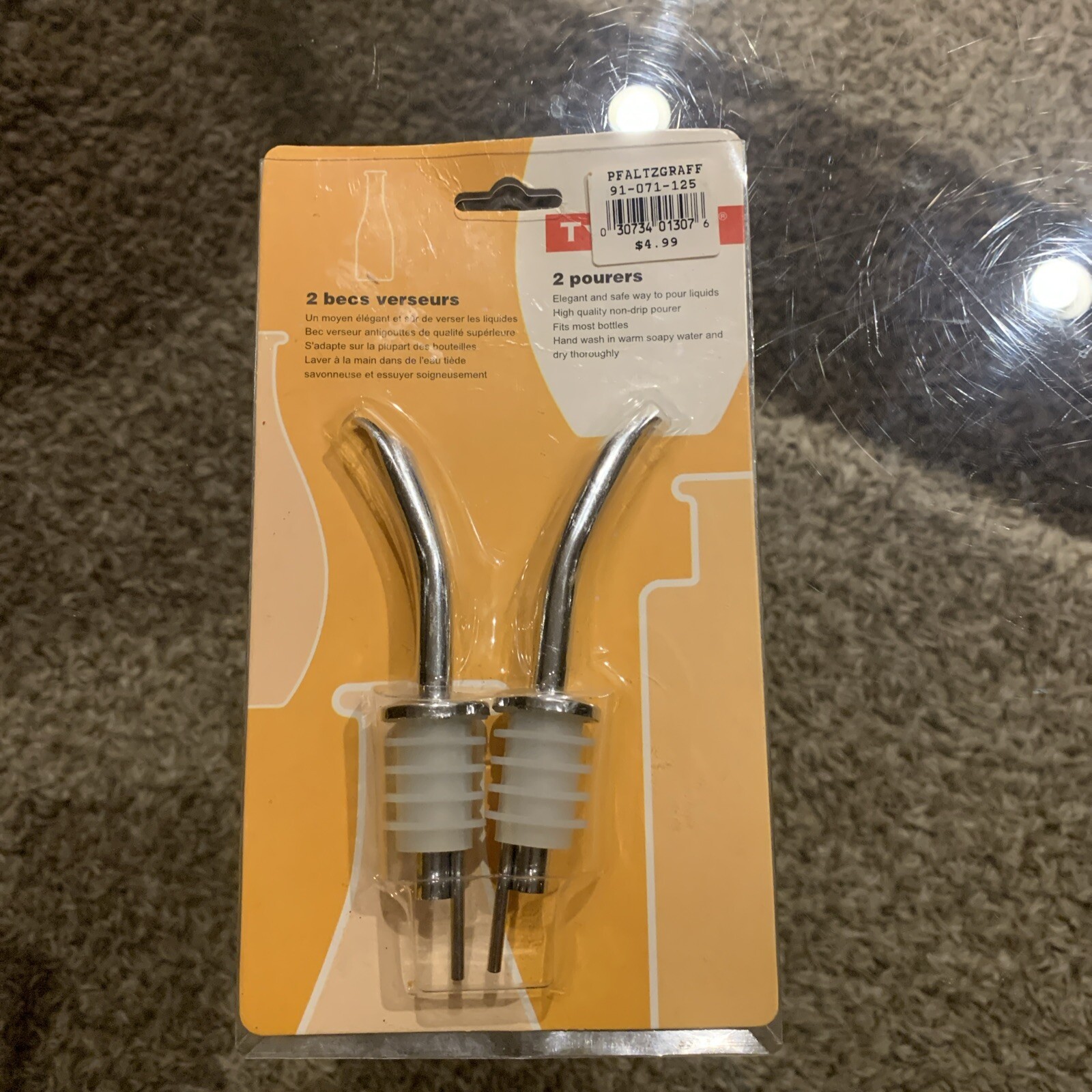2 New Pourers Typhoon Non Drip Fits Most Bottles High Quality For Liquids Oil gallery