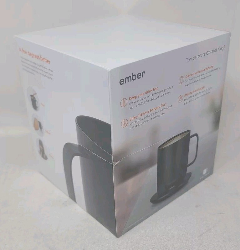 Ember Temperature Control Smart Mug 2 - 10oz Black App Enabled Heated Coffee Cup gallery
