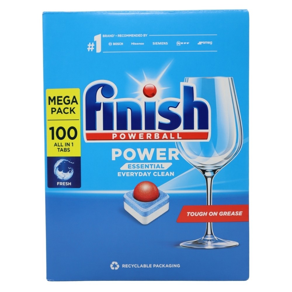 Finish Powerball Power Essential Dishwasher Tablets, Fresh, 100 Tabs Mega Pack gallery