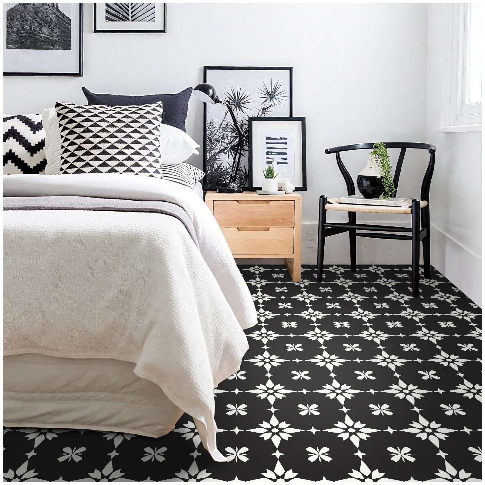 Upgraded 20PCS Peel and Stick Floor Tile, 7.87" x 7.87" Waterproof Vinyl Remo... gallery