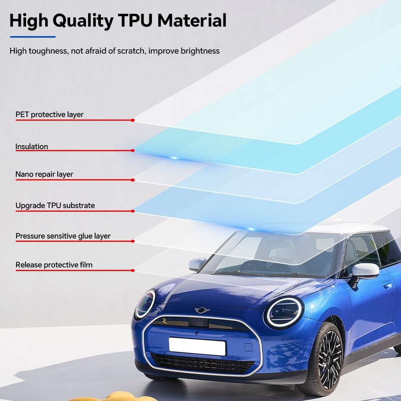 PPF Full Car For Mini Cooper J01 EV E SE 2024-2025 Precut Paint Protection Film gallery
