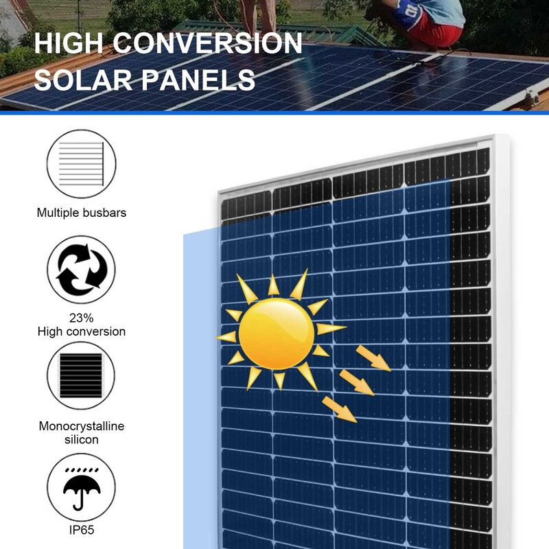 600W 12V Solar Panel High Efficiency Mono Off Grid For Home RV Battery Camping gallery
